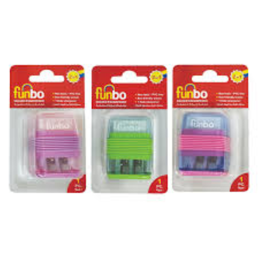 Funbo Tri Tub Sharpeners 1H Box=24Pcs FO-SH-406980